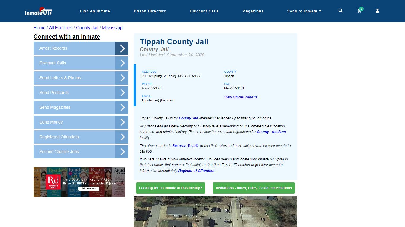 Tippah County Jail - Inmate Locator - Ripley, MS